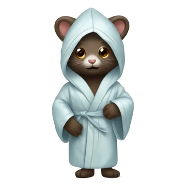 mink in a silk robe sticker