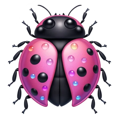 Pink Sparkle Ladybug sticker