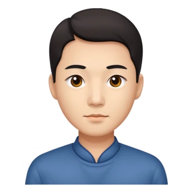 chinese man doing skincare sticker