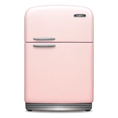 Realistic light pink vintage fridge sticker