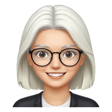 kendall jenner with white hair and glasses sticker