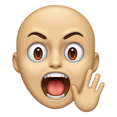 Someone screaming as loud as they can, make it skin color and no other stuff on it sticker