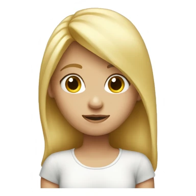 Shy blond girl sticker