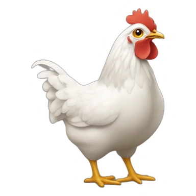 Une poule au toilette sticker