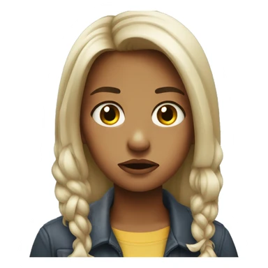 Girl giving a dirty disgusted look sticker