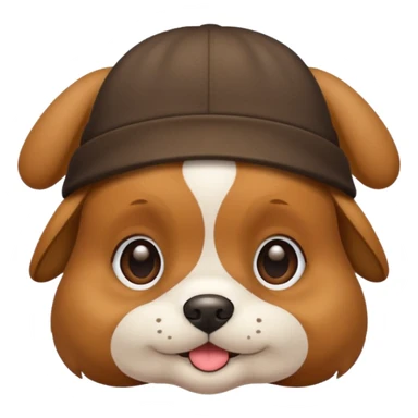 puppy dog with hat  sticker
