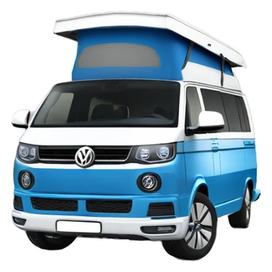 VW T6.1 California camping bus VW blue white sticker