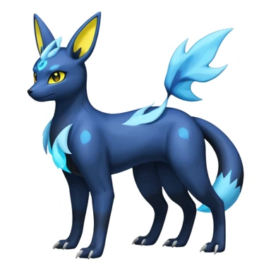 Manectric-Electrike-Lugia-Umbreon-Fakémon-hybrid-creature (full body), 4 legs sticker
