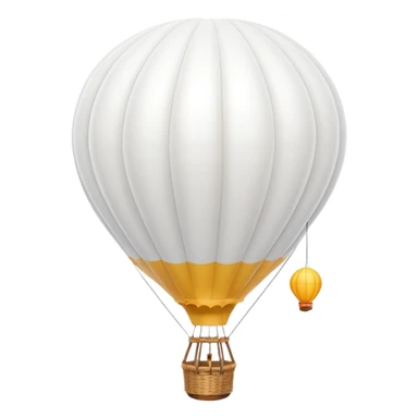 White hot air balloon  sticker