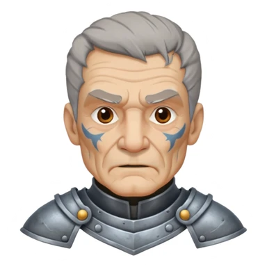 elderly tattooed knight sticker