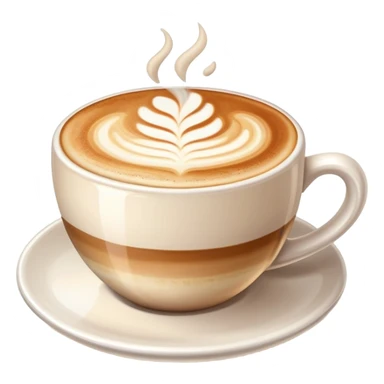 cappuccino with foam art sticker