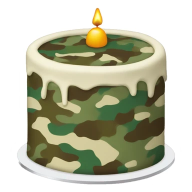 camouflage birthday cake sticker