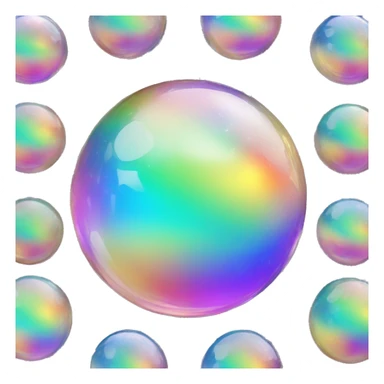 Sparkly iridescent rainbow-gradient crystal-glass orb sphere,gif sticker