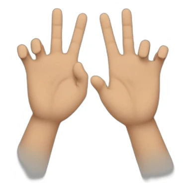 The two hands close side by side with just the middle and index fingers raised sticker