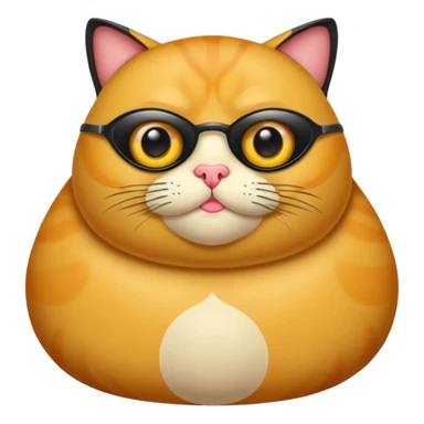 Un gato negro gordito con los ojos de color amarillos sentado sticker