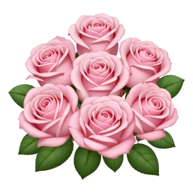 bouquet of pastel pink roses sticker