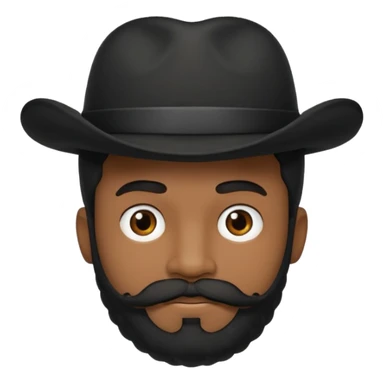 Gere um menino de cabelos preto e boné pro lado com feição séria e bigode sticker