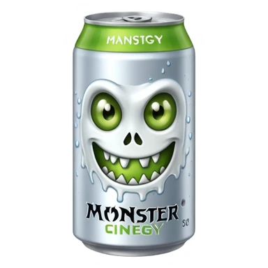 White monster energy drink sticker