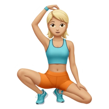 Quiero una chica rubia haciendo yoga  sticker