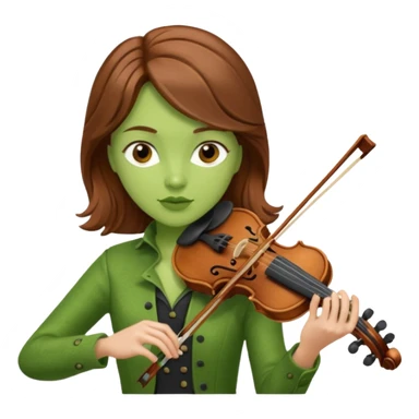 GREEN HULK FEMALE VIOLINIST sticker