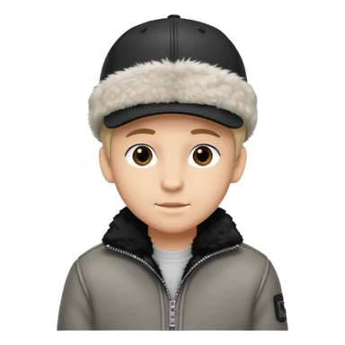 Cappellino New Era New York nero e persona con giubbotto di pecora grigio la pelliccia anche dove la zip sticker