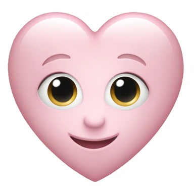 pearl light pink heart sticker