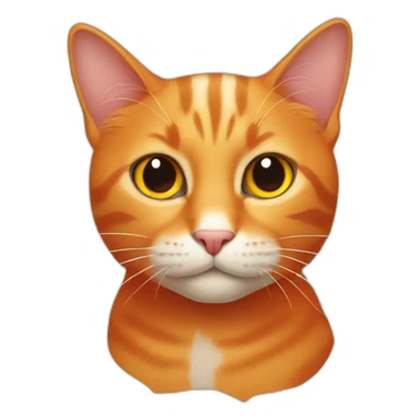 cat all orange sticker