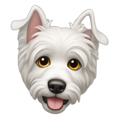 Perro maltes contento sticker