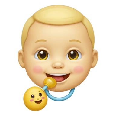 emoticon baby with sucker sticker