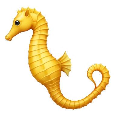 seahorse yellow facing left while tail facing right sticker