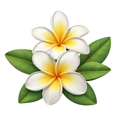 frangipani flower sticker