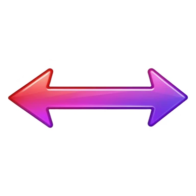 color gradient between red and purple glitter arrow for right sticker