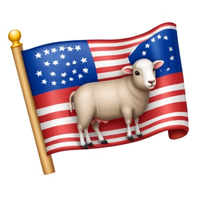 country  flag with mutton roll in the middle sticker