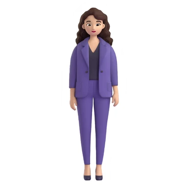 Trendy fashionable woman with long loose wavy hair wearing chic clothes sticker