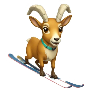 Chamois skiing sticker