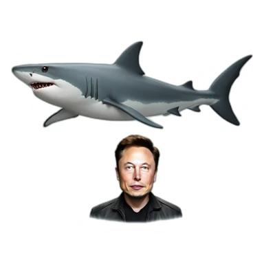 Elon musk as a shark sticker