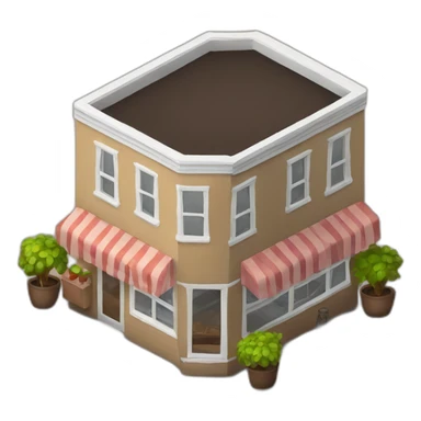 Coffee house isometric sticker