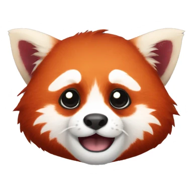 red panda star sticker