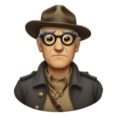 John Ford con parche en el ojo sticker