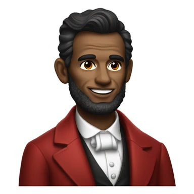 Red football player with red lips and Abraham Lincoln  sticker