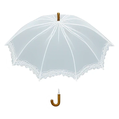 white lace umbrella sticker