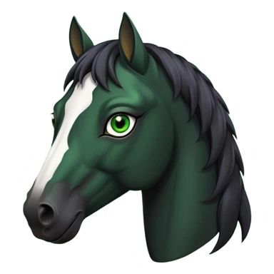 green eye black horse sticker