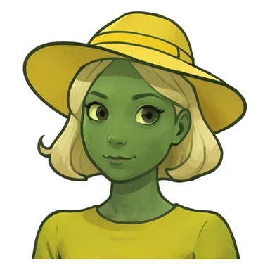 a blond girl hair sticker