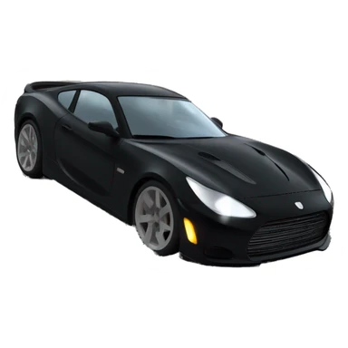 Far POV of a black sports car speeding through the city, with a white roadman in a black ski mask visible inside through the side windows. The entire car is shown in motion, with city lights blurred in the background sticker