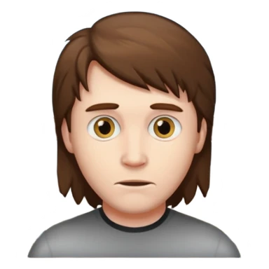 Guy with mullet brown hair creepy peeking through window sticker