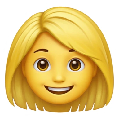 A circle happy emoji with hair dye foils sticker