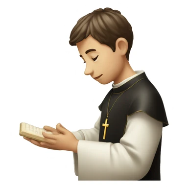 The Young italian Priest in prayer sticker
