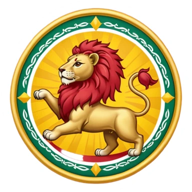 Iranian flag without الله just lion and sun flag sticker