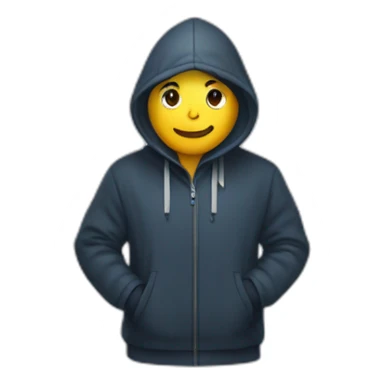 Une personne avec un cagoule sticker