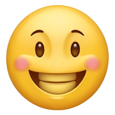 smiling emoji with yellow bone in it’s mouth sticker